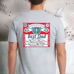 Gray Best Dad Graphic T-Shirt